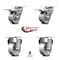 Service Caster 3 Inch Semi Steel Swivel Top Plate Caster Lock Brakes 2 Rigid SCC, 2PK SCC-TTL20S315-SSR-2-R-2 - alternate 6